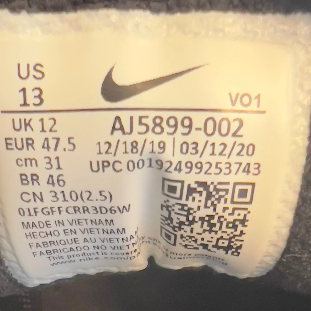 Nike Mamba Focus Black/White mens size 13 - Picture 7 of 16